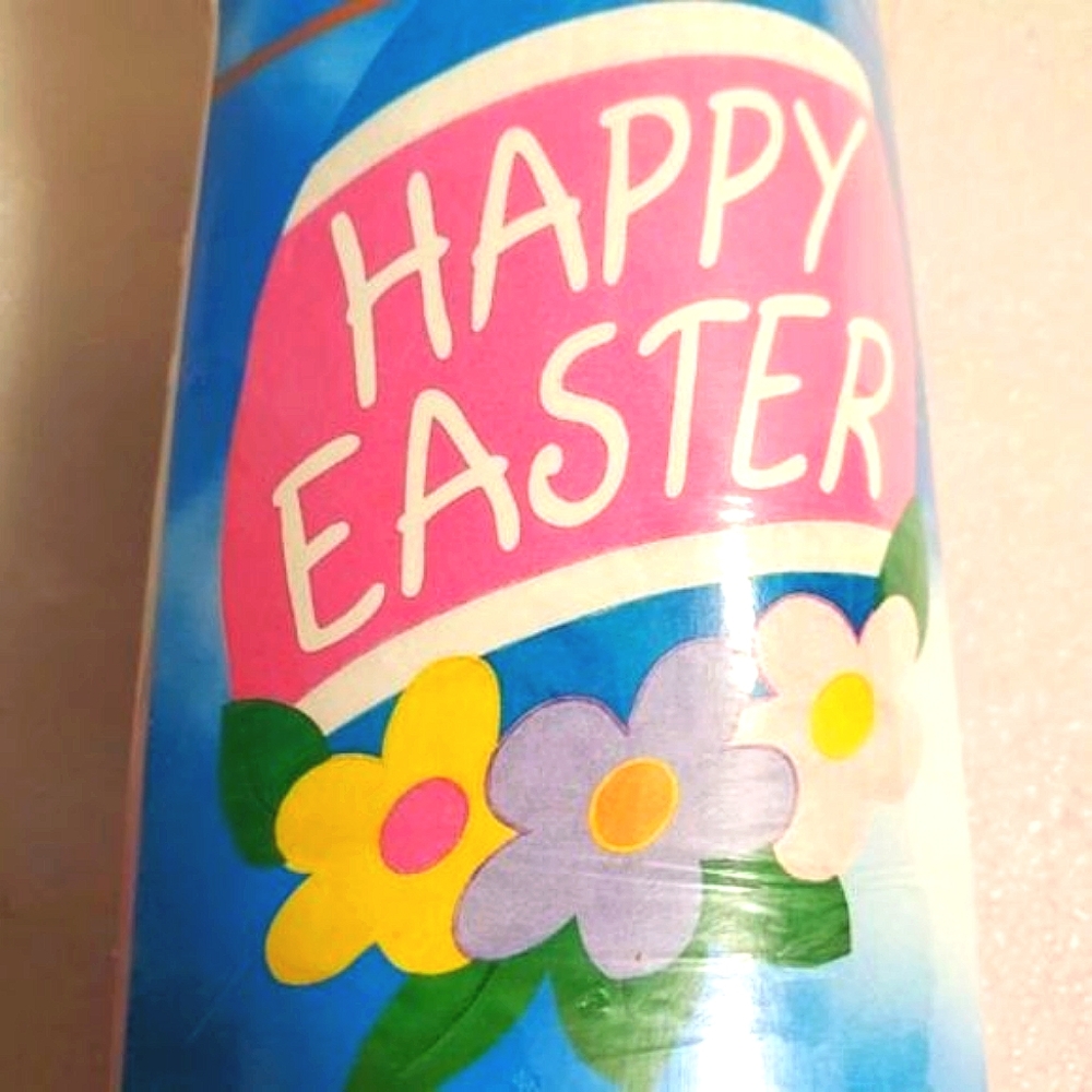 Vintage Easter  Holiday Spring Outside Nylon Flag  Banner 43x 28 Inches